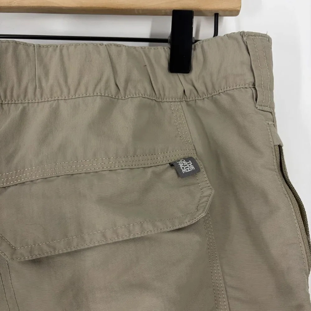 The North Face Pants Medium Mens Khaki Convertible Zip Off Cargo Nylon Outdoor